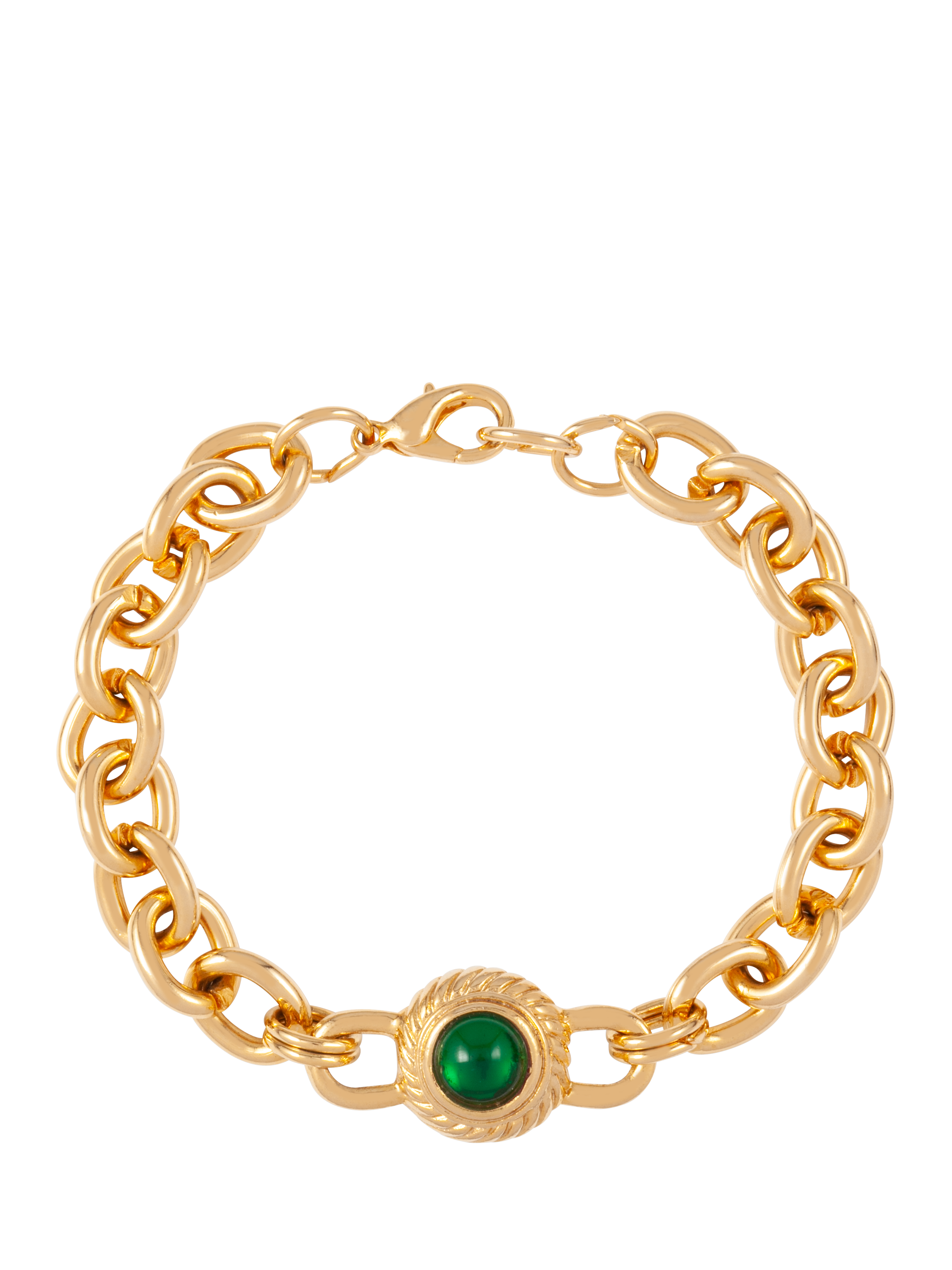 Product image 2 of 2, which shows Susan Caplan Pre-Loved Swarovski Gold Plated Chain Link Bracelet, Dated 1980s