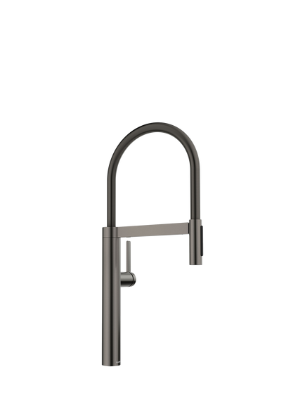 BLANCO Culina-S II Pull-Out Swivel Spout Single Lever Kitchen Tap, Satin Dark Steel