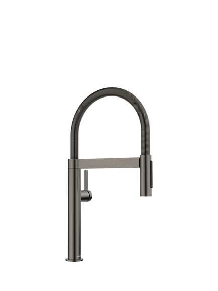 BLANCO Culina-S II Mini Pull-Out Swivel Spout Single Lever Kitchen Tap, Satin Dark Steel