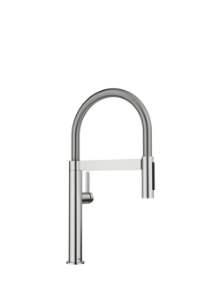 BLANCO Culina-S II Mini Pull-Out Swivel Spout Single Lever Kitchen Tap, Pvd Steel