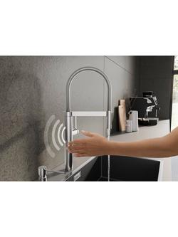 BLANCO Culina-S II Sensor Pull-Out Swivel Spout Single Lever Kitchen Tap, Pvd Steel - view 2, Pvd Steel