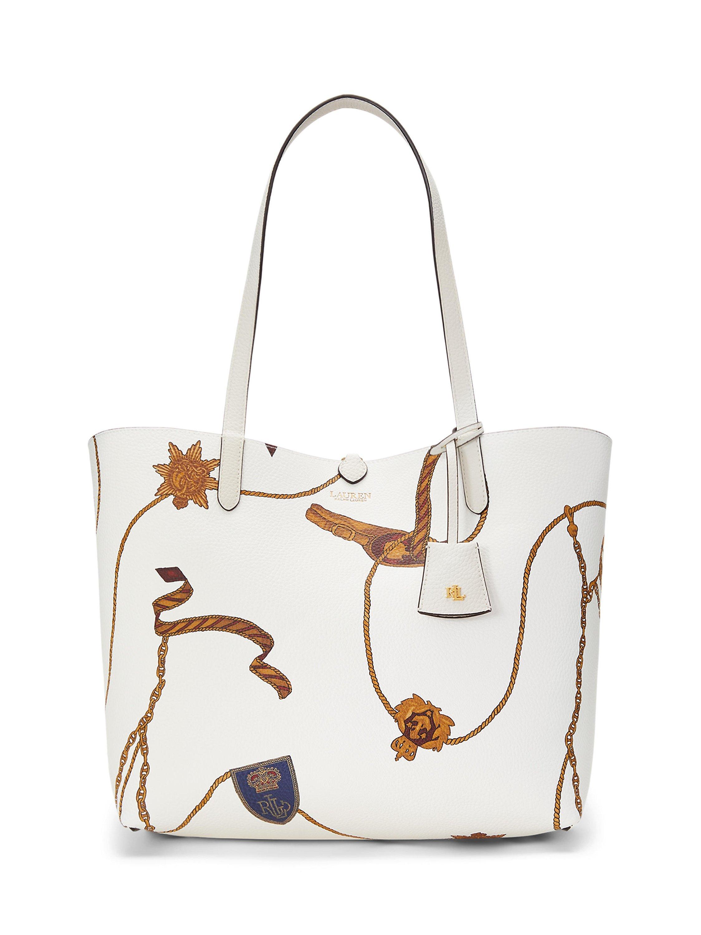 Product image 3 of 8, which shows Lauren Ralph Lauren Reversible Tote Bag, Soft White