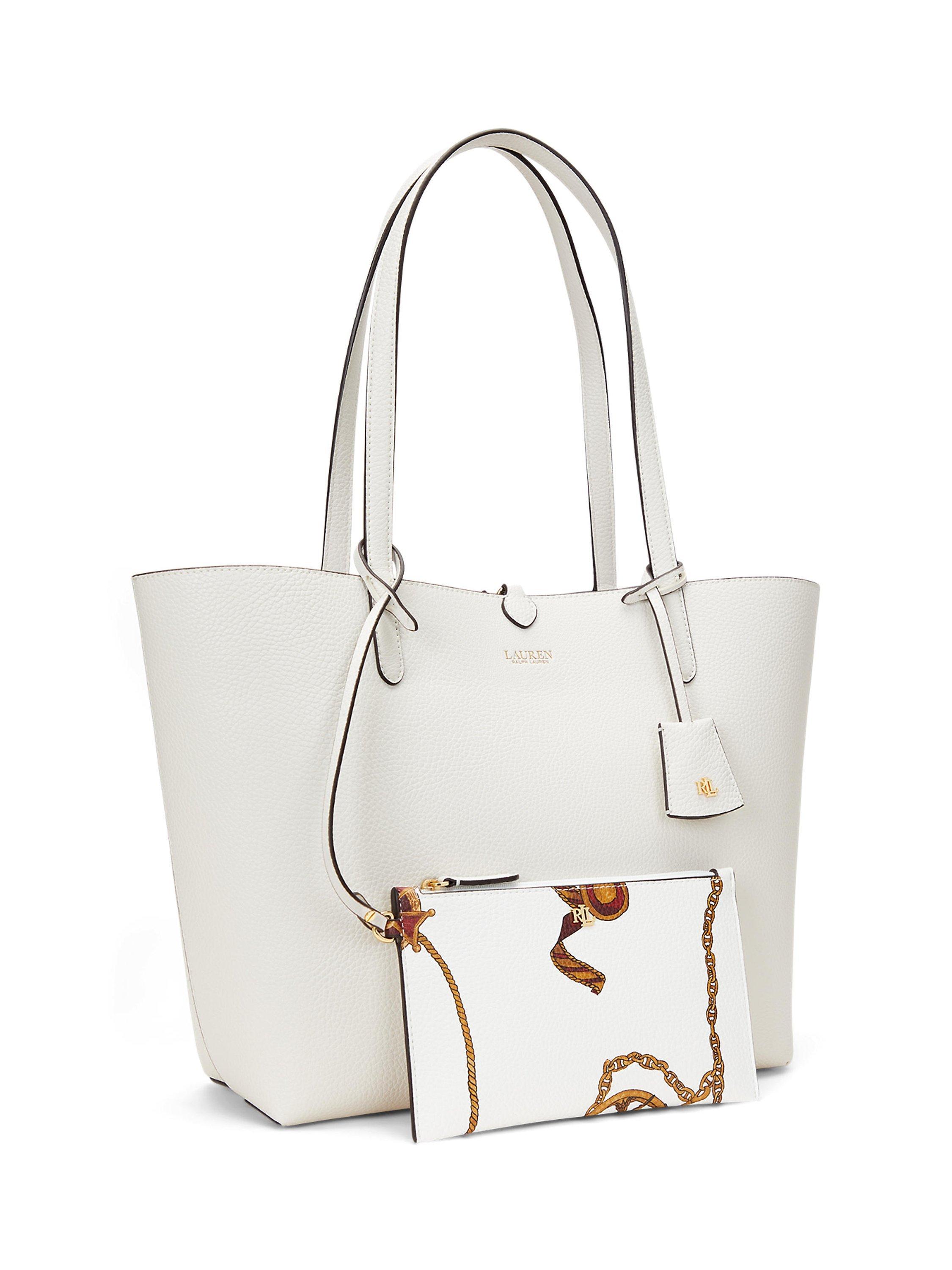 Product image 4 of 8, which shows Lauren Ralph Lauren Reversible Tote Bag, Soft White