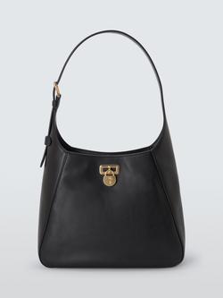 Lauren Ralph Lauren Large Leather Crossbody Bag, Black