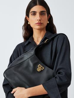 Lauren Ralph Lauren Large Leather Crossbody Bag - view 2, Black