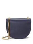 Lauren Ralph Lauren Witley Leather Flapover Crossbody Bag, Refined Navy