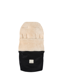 BINIBAMBA Sheepskin Puffmuff Footmuff, Milk
