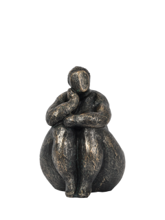 Libra Interiors Athena Contemplating Sculpture, H13cm, Antique Bronze