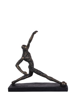 Libra Interiors Football Player Sculpture, H34cm, Black, Black