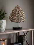 Laura Ashley Leaf Sculpture, H44cm, Gold