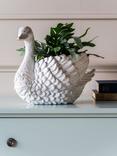 Laura Ashley Swan Indoor Planter, White