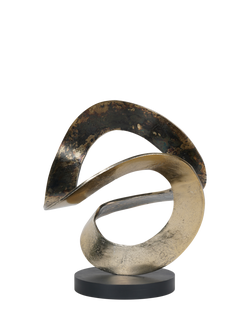 Libra Interiors Ribbon Knot Sculpture, H29cm, Antique Bronze, Antique Bronze