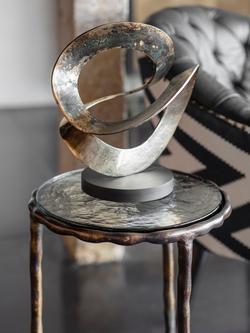 Libra Interiors Ribbon Knot Sculpture, H29cm, Antique Bronze - view 2, Antique Bronze