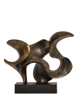 Libra Interiors Sitting Family of Four Sculpture, H28cm, Antique