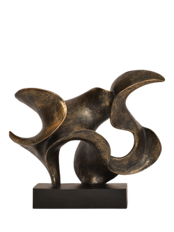 Libra Interiors Romulus Abstract Sculpture, H39.5cm, Antique Bronze, Antique Bronze