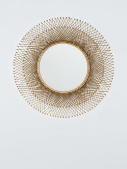 John Lewis Fusion Round Metal Frame Wall Mirror, 65cm, Gold, Gold