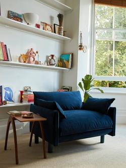 Cozmo Cozy 1.5 Snuggler, Blue Velvet Blue Piping - view 2, Blue Velvet Blue Piping