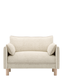 Cozmo Cozy 1.5 Snuggler, Ecru Boucle Natural Piping, Ecru Boucle Natural Piping