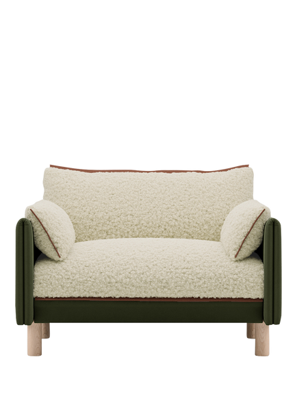 Cozmo Cozy 1.5 Snuggler, Dark Green Velvet Cream, Dark Green Velvet Cream