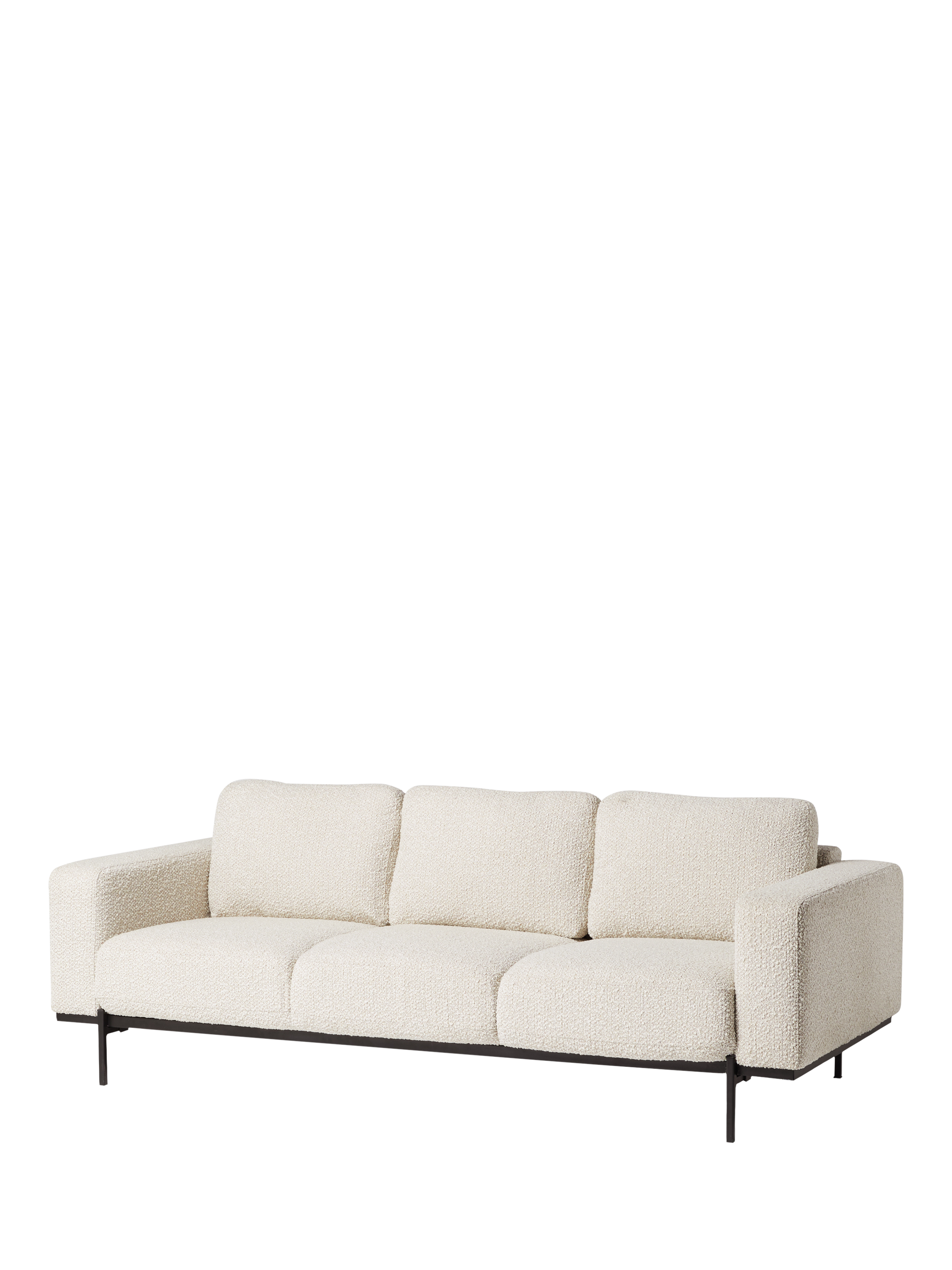 Jarrod Range, MADE Jarrod Large 3 Seater Sofa, Boucle White