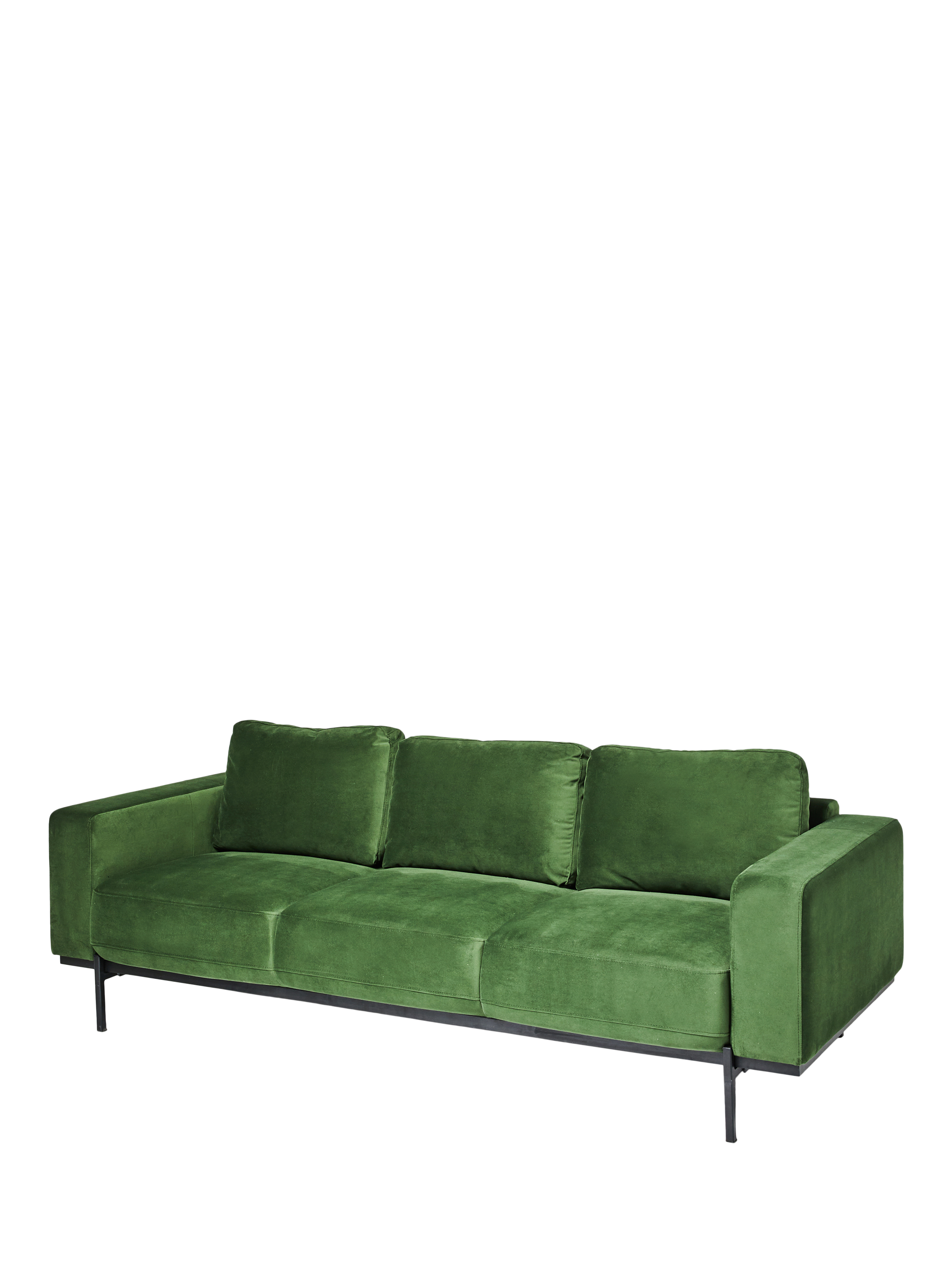 Jarrod Range, MADE Jarrod Large 3 Seater Sofa, Velvet Green