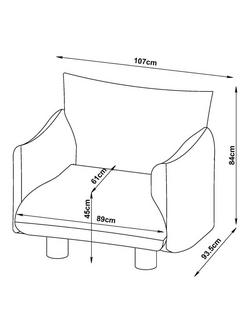 MADE Jude Armchair, Ivory Boucle - view 2, Ivory Boucle