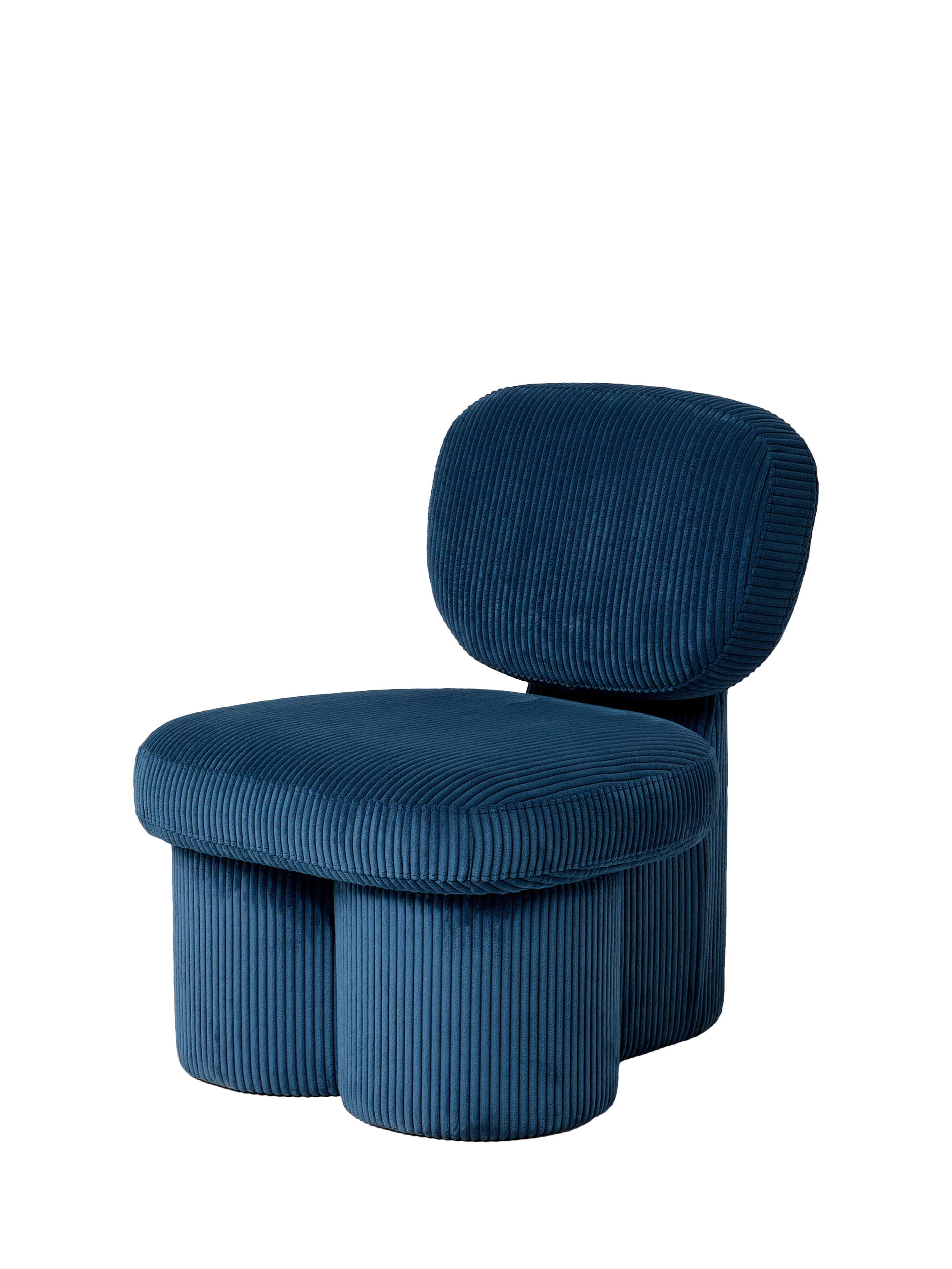 Thea Range, MADE Thea Armchair, Steel Blue Cord