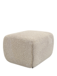 Cozmo Cozy Pouffe Footstool, Ecru Boucle Natural Piping