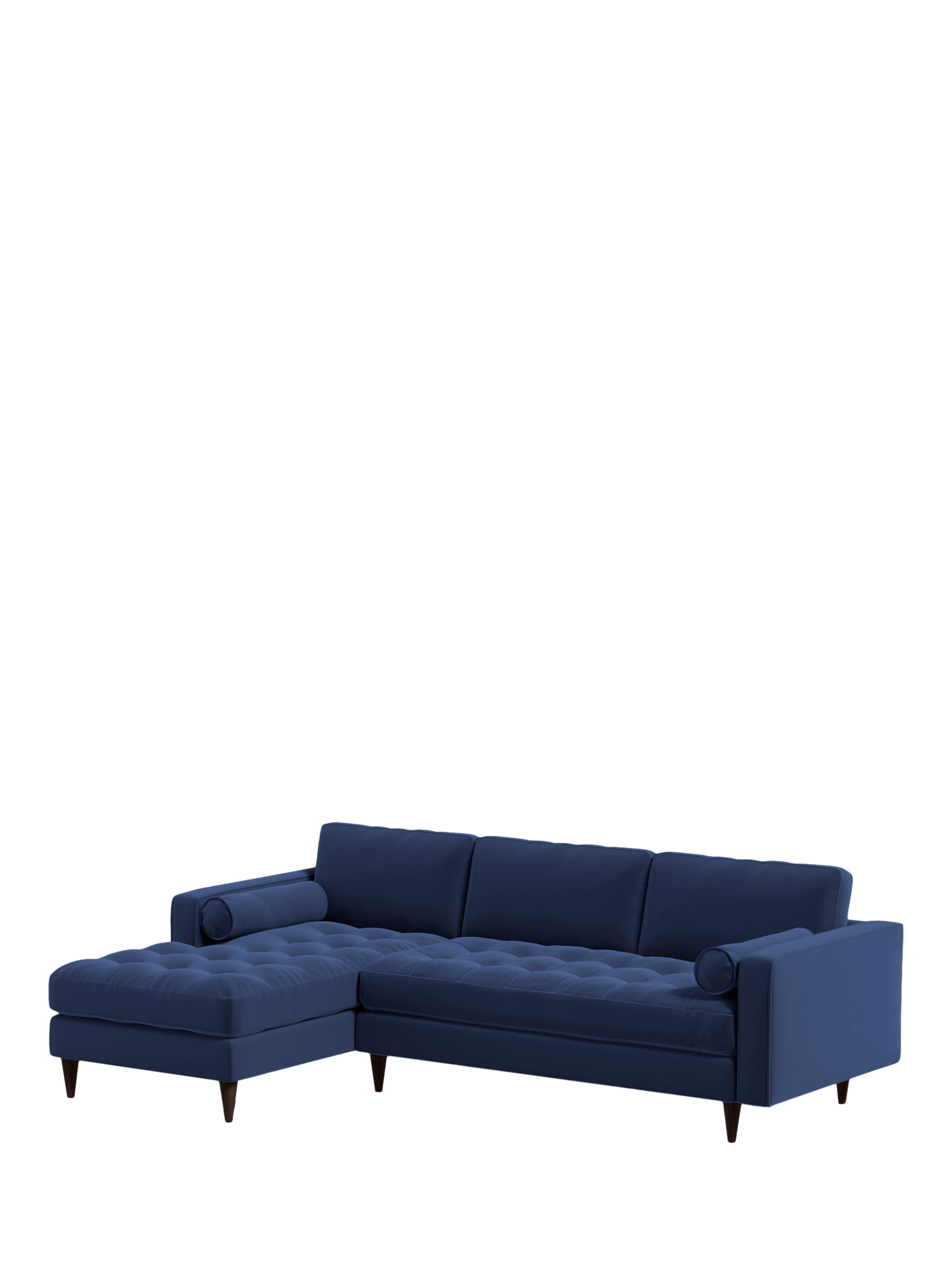 Scott Range, MADE Scott Medium LHF Chaise Sofa, Navy Velvet