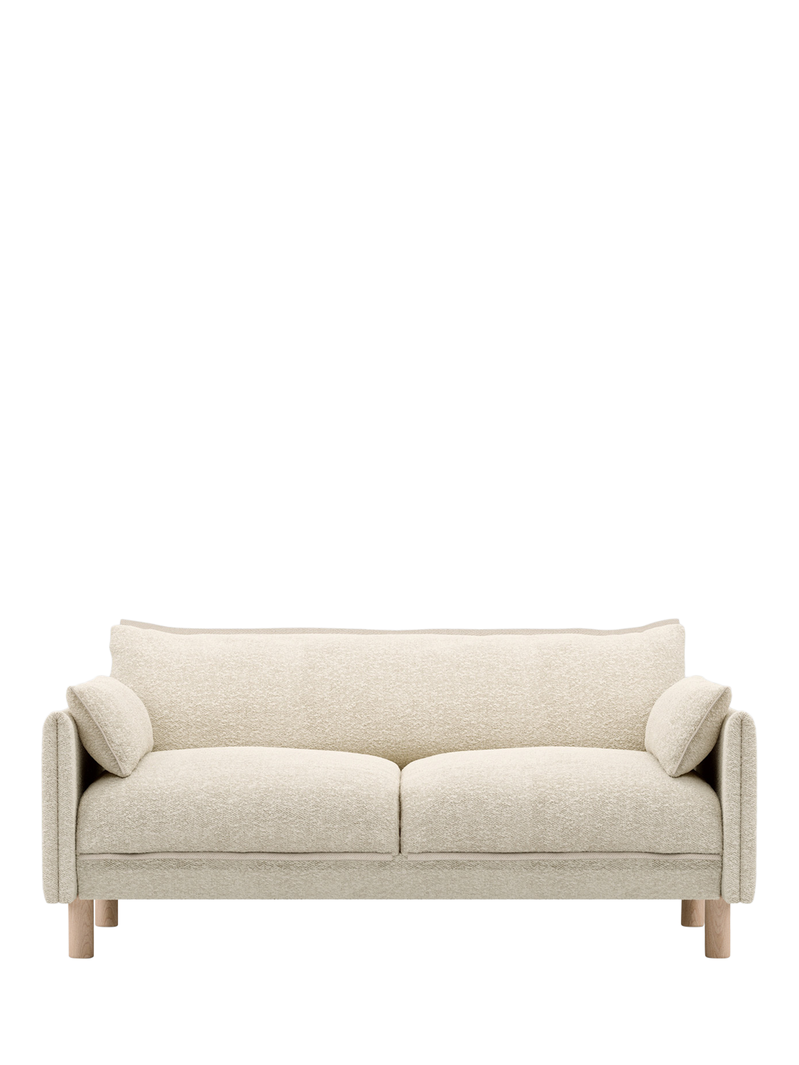 Cozy Range, Cozmo Cozy 2 Seater Sofa, Ecru Boucle Natural Piping