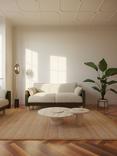 Cozmo Cozy 2 Seater Sofa, Dark Green Velvet Cream Piping