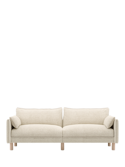 Cozmo Cozy 3 Seater Sofa, Ecru Boucle Natural Piping, Ecru Boucle Natural Piping