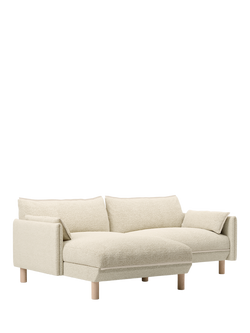 Cozmo Cozy 3 Seater LHF Chaise Sofa, Ecru Boucle Nat Pipn