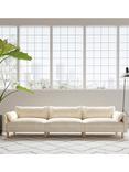 Cozmo Cozy 5 Seater Sofa, Ecru Boucle Natural Piping