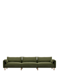 Cozmo Cozy 5 Seater Sofa, Dark Green Velvet Natural Piping