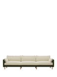 Cozmo Cozy 5 Seater Sofa, Dark Green Velvet Cream