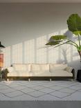 Cozmo Cozy 5 Seater Sofa, Dark Green Velvet Cream