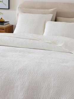west elm Reflections Cotton Matelasse Bedspread, White