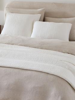 west elm Reflections Cotton Matelasse Bedspread, Super King - view 2, White