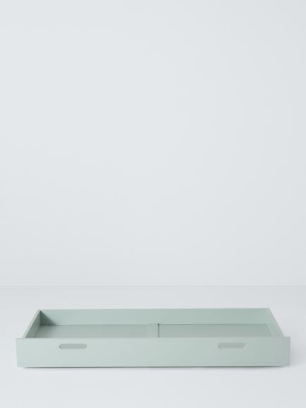 John Lewis Elementary Cotbed Drawer - view 2, Misty Green