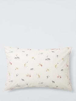 John Lewis Kids' Celestial Safari Pure Cotton Reversible Duvet Cover and Pillowcase Set, Multi - view 2, Pink