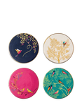 Sara Miller Chelsea Collection Fine China Round Coasters, Set of 4