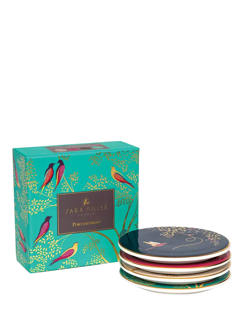Portmeirion Sara Miller India Cake Plates, Set Of 4 In Multi