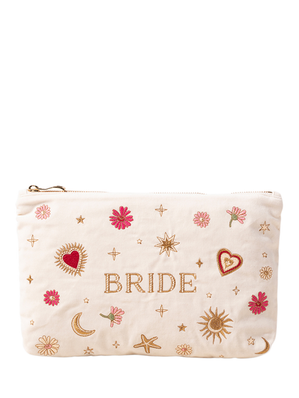 Elizabeth Scarlett Bride Love Charm Pouch, Natural