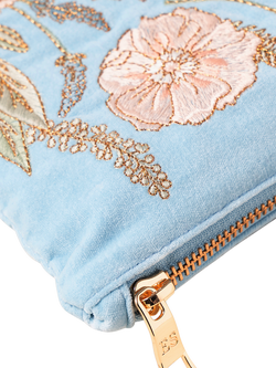 Elizabeth Scarlett Bridesmaid Pressed Flowers Pouch - view 2, Sky Blue