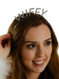 Ginger Ray Diamante Wifey Headband, Silver