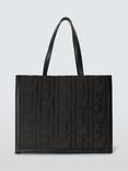 John Lewis Quilted Logo Tote Bag, Black