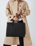 John Lewis Quilted Logo Tote Bag, Black