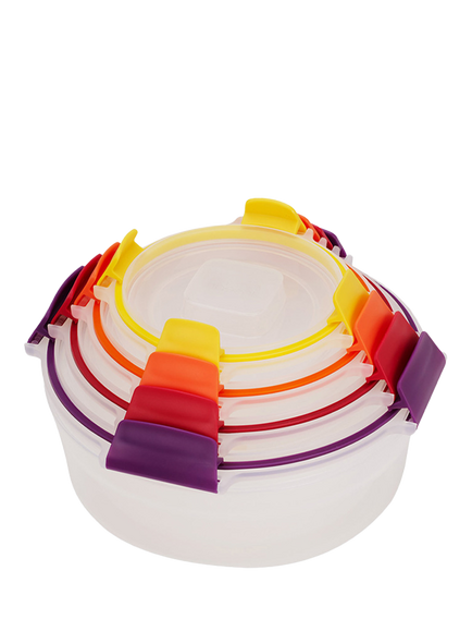 Joseph Joseph Nest Lock Round Multi-Size Storage Containers, Set of 4, Multi, Multi