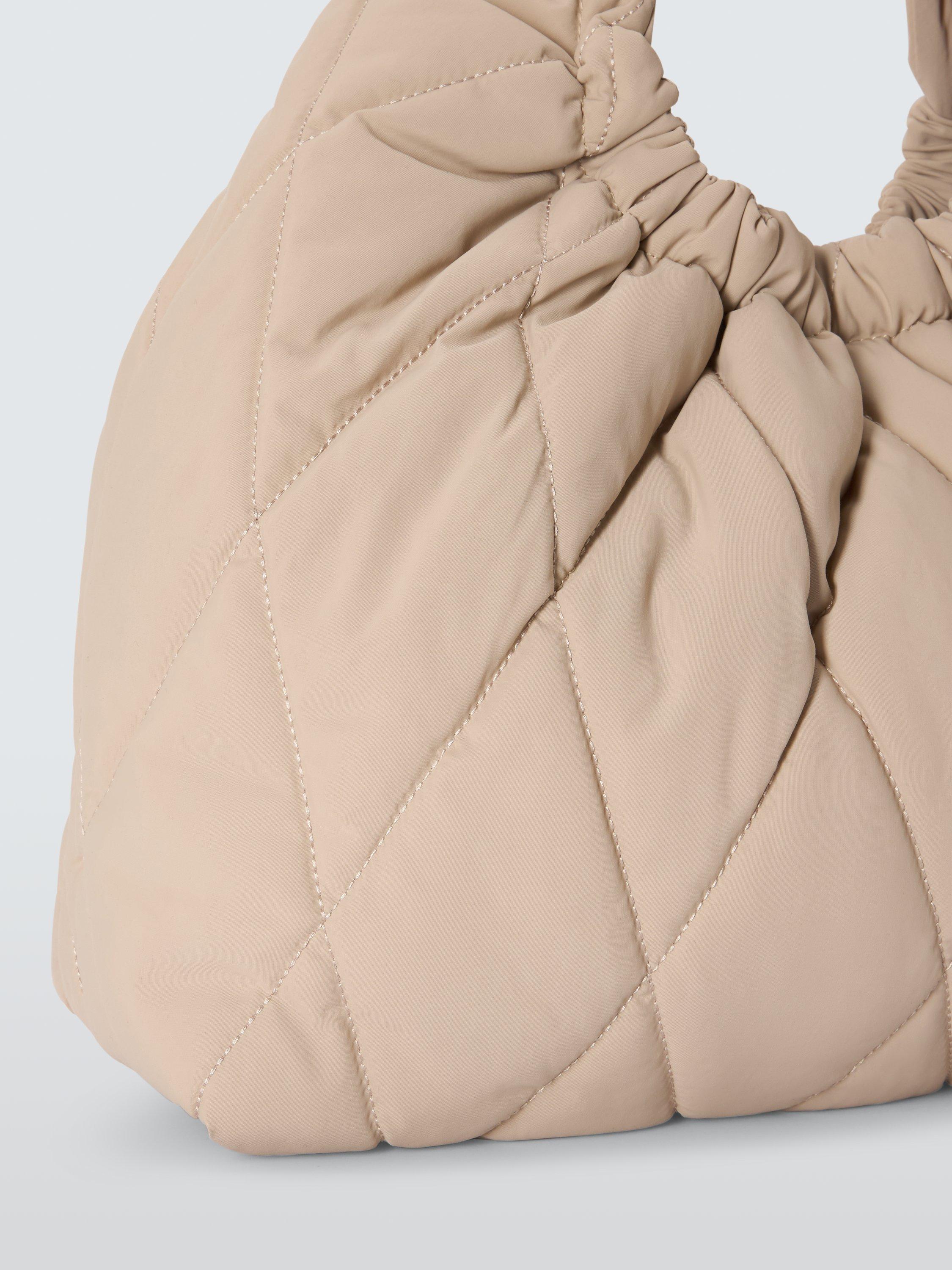 Product image 5 of 6, which shows John Lewis ANYDAY Quilted Trapeze Hobo Bag, Off White